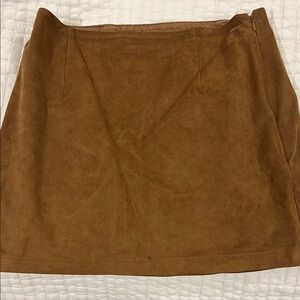 Abercrombie & Fitch Chestnut Suede-Look Mini Skirt